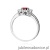 Pierścionek W529 Rubin 0,60ct białe złoto