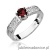 Pierścionek W075 Rubin 0,60ct białe złoto