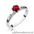 Pierścionek W074 Rubin 0,60ct białe złoto