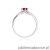 Pierścionek W074 Rubin 0,60ct białe złoto