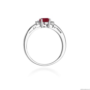 Pierścionek W010 Rubin 0,60ct białe złoto