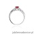Pierścionek W014 Rubin 0,60ct białe złoto