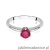 Pierścionek W557 Rubin 0,60ct białe złoto