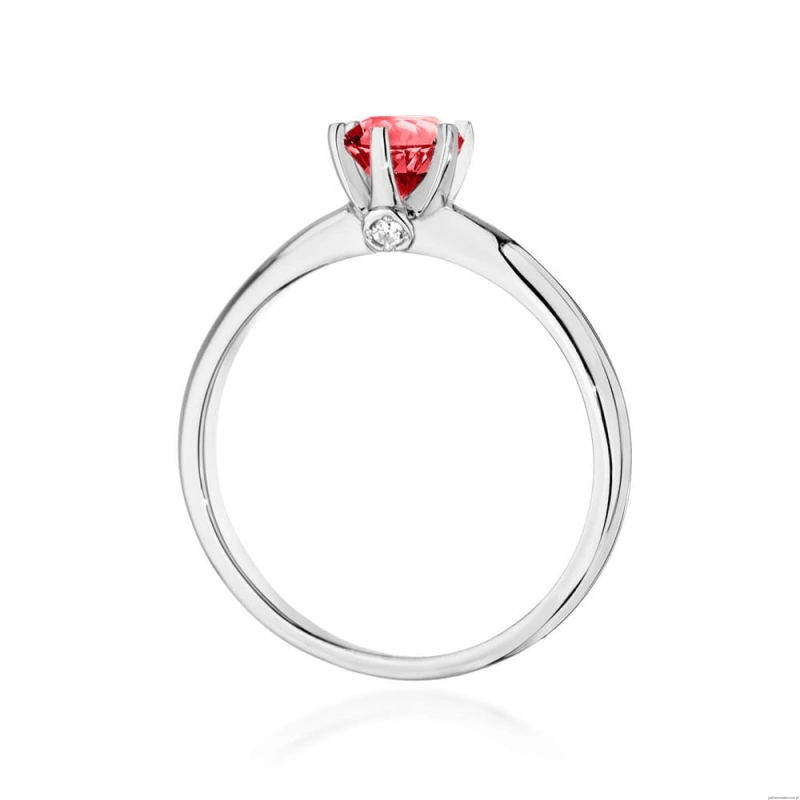 Pierścionek W557 Rubin 0,60ct białe złoto