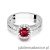 Pierścionek W087 Rubin 0,60ct białe złoto
