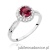 Pierścionek W538 Rubin 1,20ct białe złoto