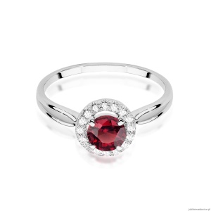 Pierścionek W538 Rubin 1,20ct białe złoto