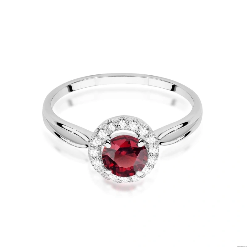 Pierścionek W538 Rubin 1,20ct białe złoto