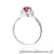 Pierścionek W538 Rubin 1,20ct białe złoto