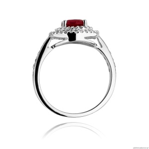 Pierścionek W274 Rubin 1,20ct białe złoto