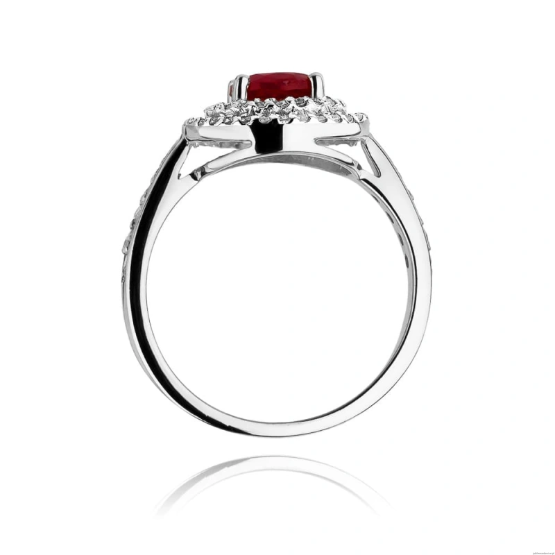 Pierścionek W274 Rubin 1,20ct białe złoto