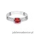 Pierścionek W077 Rubin 0,60ct białe złoto