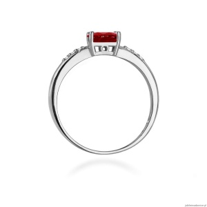 Pierścionek W077 Rubin 0,60ct białe złoto