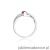 Pierścionek W028 Rubin 0,60ct białe złoto