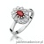 Pierścionek W354 Rubin 0,60ct białe złoto