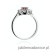 Pierścionek W354 Rubin 0,60ct białe złoto