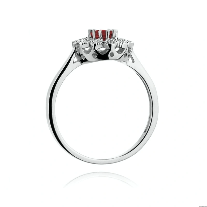Pierścionek W354 Rubin 0,60ct białe złoto