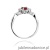 Pierścionek W182 Rubin 0,60ct białe złoto