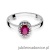 Pierścionek W330 Rubin 0,60ct białe złoto