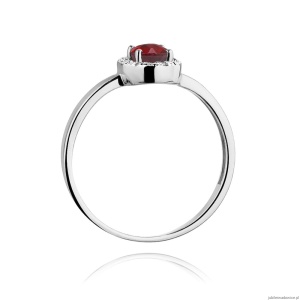 Pierścionek W330 Rubin 0,60ct białe złoto