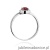 Pierścionek W330 Rubin 0,60ct białe złoto