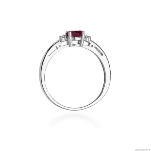 Pierścionek W006 Rubin 0,60ct białe złoto