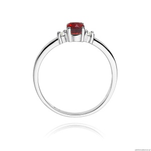 Pierścionek W264 Rubin 0,60ct białe złoto