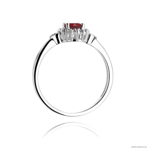 Pierścionek W312 Rubin 0,60ct białe złoto