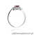 Pierścionek W312 Rubin 0,60ct białe złoto