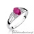 Pierścionek W005 Rubin 0,60ct białe złoto