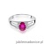 Pierścionek W005 Rubin 0,60ct białe złoto