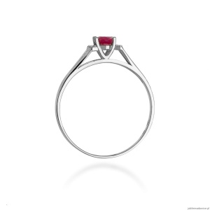 Pierścionek W005 Rubin 0,60ct białe złoto