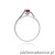 Pierścionek W005 Rubin 0,60ct białe złoto