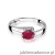 Pierścionek W119 Rubin 0,60ct białe złoto