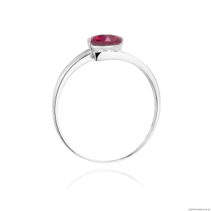 Pierścionek W119 Rubin 0,60ct białe złoto