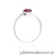 Pierścionek W119 Rubin 0,60ct białe złoto