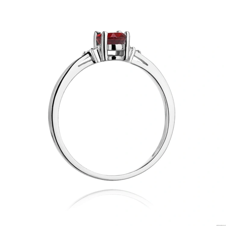 Pierścionek W301 Rubin 0,60ct białe złoto