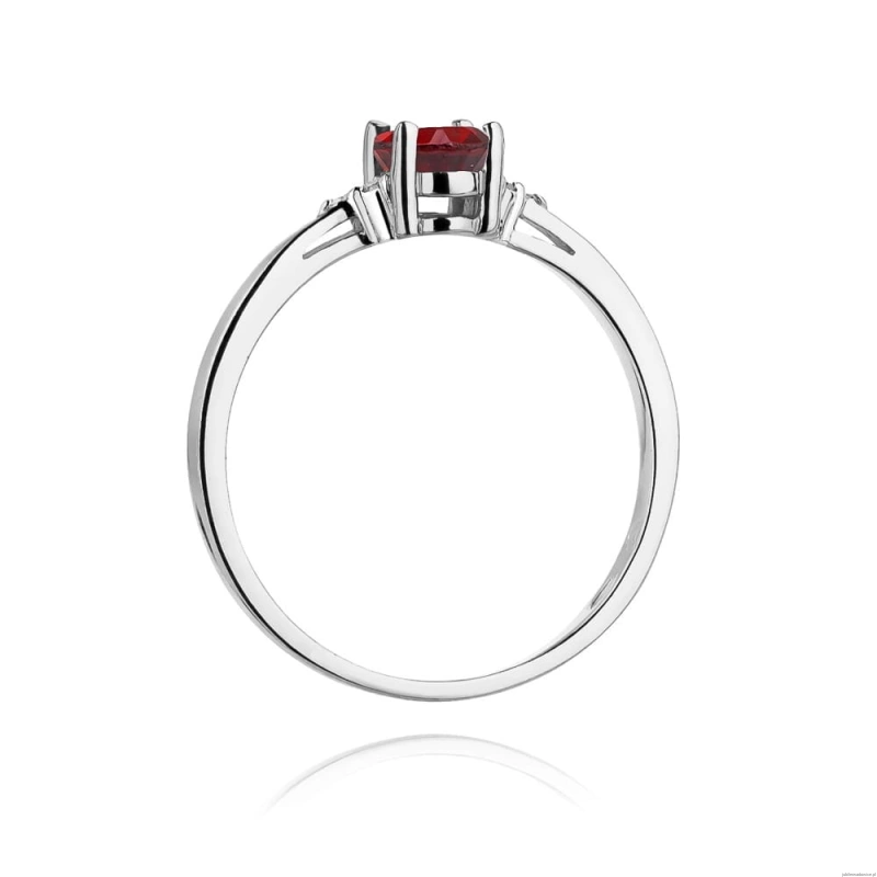 Pierścionek W301 Rubin 0,60ct białe złoto