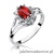 Pierścionek W037 Rubin 1,00ct białe złoto