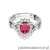 Pierścionek W182 Rubin 1,00ct białe złoto