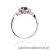 Pierścionek W182 Rubin 1,00ct białe złoto