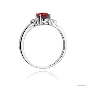 Pierścionek W308 Rubin 1,00ct białe złoto