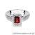 Pierścionek W422 Rubin 0,80ct białe złoto