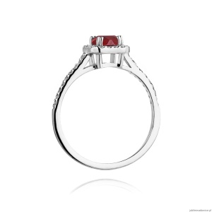 Pierścionek W422 Rubin 0,80ct białe złoto