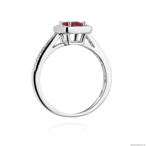 Pierścionek W403 Rubin 0,80ct białe złoto
