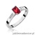 Pierścionek W078 Rubin 0,80ct białe złoto