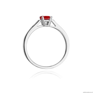 Pierścionek W078 Rubin 0,80ct białe złoto
