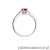Pierścionek W078 Rubin 0,80ct białe złoto