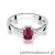 Pierścionek W002 Rubin 0,80ct białe złoto