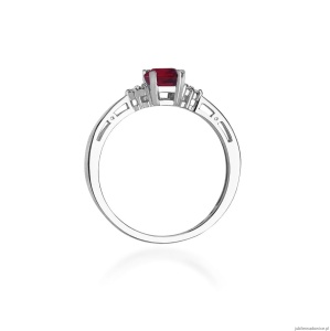 Pierścionek W002 Rubin 0,80ct białe złoto